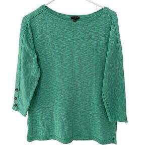 Talbots Petites sweater lightweight top mint green PM